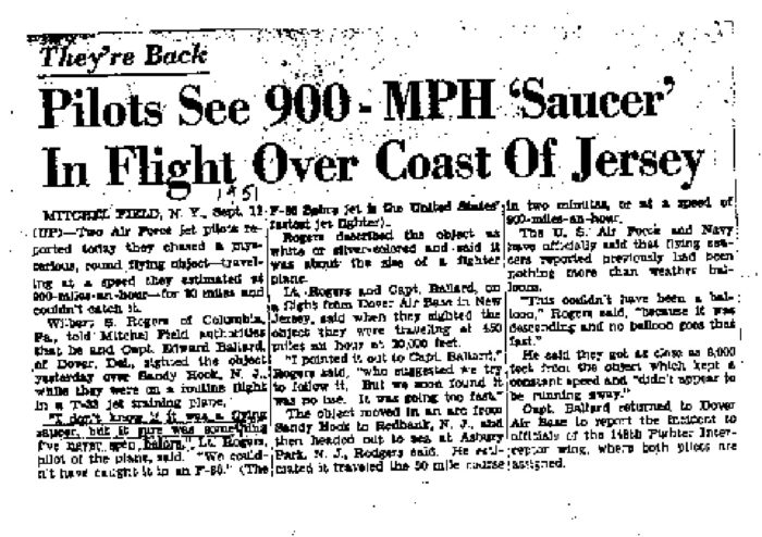 1951 Monmouth UFO