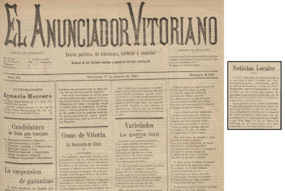 España: Un OVNI de 1897 sobre Antezana de Foronda