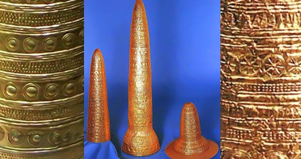 sombreros conicos antiguos de 3000 anos de antiguedad o simplemente algunos dispositivos antiguos avanzados
