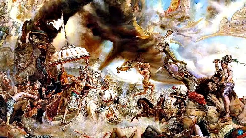 El Mahabharata relata en pasajes concretos un caos y una destrucción que parecen describir los efectos de una guerra nuclear. (Imagen: La Gran Época)